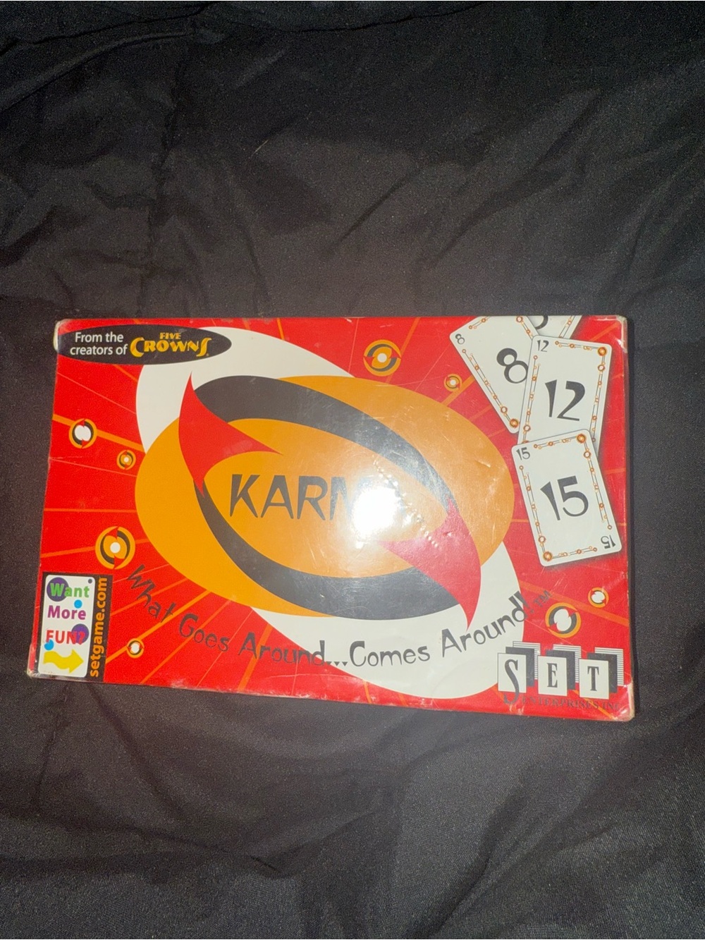 Karma Card Game by Crown — Red and Orange Box
